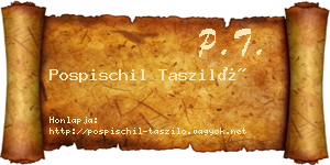 Pospischil Tasziló névjegykártya